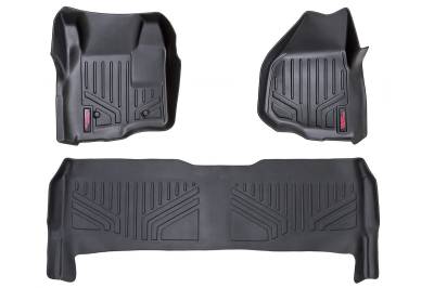 Rough Country - ROUGH COUNTRY FLOOR MATS FR & RR | DEPRESSED PEDAL | FORD SUPER DUTY (11-16)