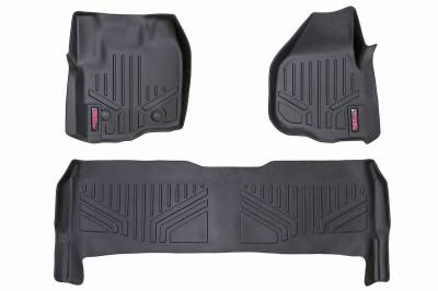Rough Country - ROUGH COUNTRY FLOOR MATS FR & RR | RAISED FR PEDAL | FORD SUPER DUTY (12-16)
