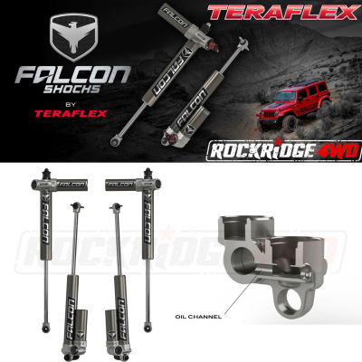Falcon Shocks - Teraflex JK 4-Door Falcon Series 3.1 Piggyback 5”-6” Lift Front & Rear Shock Absorber Kit - 03-01-31-400-406