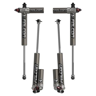 Falcon Shocks - TERAFLEX JK 4-Door Falcon Series 3.3 Fast Adjust Piggyback 5”-6” Lift Front & Rear Shock Absorber Kit - 03-01-33-400-406