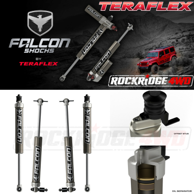 Falcon Shocks - TERAFLEX JK 2-Door Falcon Series 2.1 Monotube 2.5”-3.5” Lift Front & Rear Shock Absorber Kit - 02-01-21-400-253