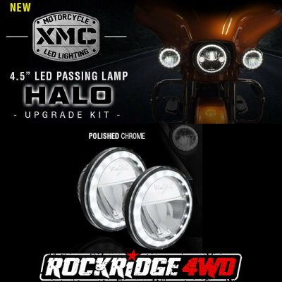 VISION X Lighting - Vision X XMC 4.5" LED PASSING LAMP HALO UPGRADE KIT *Select Color* Motorcycle - XMC-45RDHBKIT, XMC-45RDHKIT