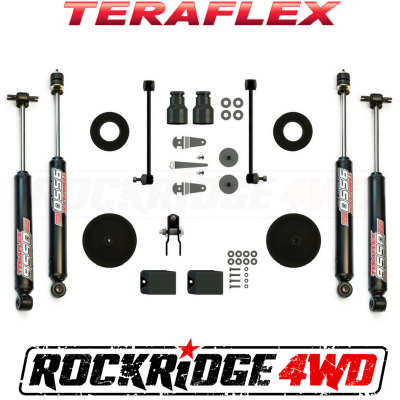 TeraFlex - TeraFlex Jeep Wrangler JK 2.5" Budget Boost w/ 9550 Shocks - 1255200