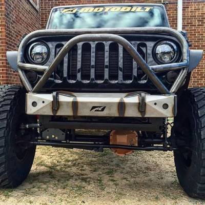 Motobilt - MOTOBILT JK STUBBY FRONT BUMPER WITH GRILL HOOP / STINGER - MB1006-L