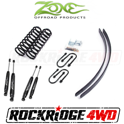 Zone Offroad - Zone Offroad 3" Jeep Cherokee XJ 84-01 Suspension Lift Kit By Zone Offroad - J6N / J7N