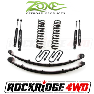 Zone Offroad - Zone Offroad 3" Jeep Cherokee XJ 84-01 Suspension Lift Kit with Rear Leaf Springs By Zone Offroad  - J21N / J22N