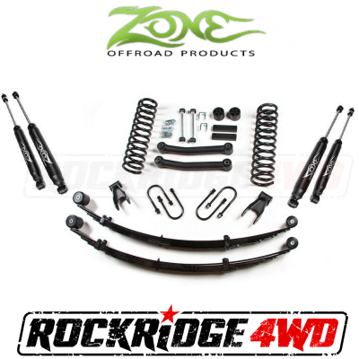 Zone Offroad - Zone Offroad 4.5" Jeep Cherokee XJ 84-01 Suspension Lift Kit with Rear Leaf Springs - J23/J24