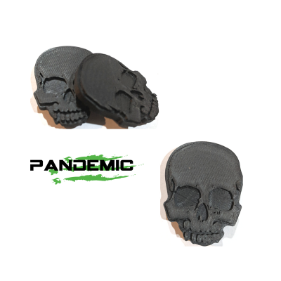 Pandemic - Pandemic Jeep JK Tailgate Plugs -SKULL - Pair - PAN-P-2