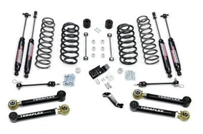 TeraFlex - TeraFlex TJ 4" Lift Kit w/ Lower Flex Arms with 9550 Shocks - 1456432