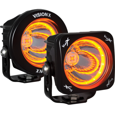 VISION X Lighting - Vision X 3.0-3.7" OPTIMUS AMBER HALO *Select Square or Round* - XIL-OPRHA115