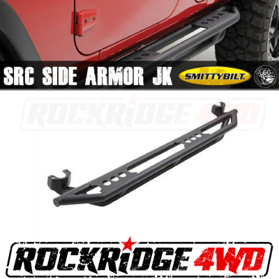 Smittybilt - Smittybilt Smittybilt Rock Crawler Side Armor (Light Texture Finish) for 07-18 Jeep Wrangler JKU 4-Door - 76634LT