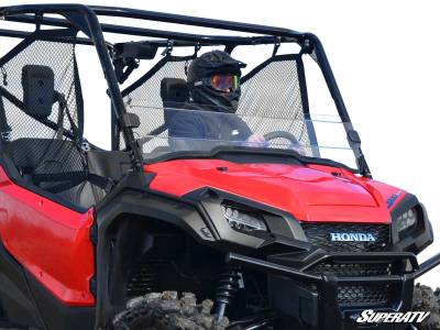 SuperATV - SuperATV Honda Pioneer 1000 Scratch Resistant Half Windshield - HWS-H-PIO1K-70