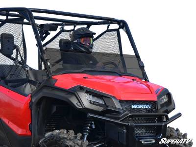 SuperATV - SuperATV Honda Pioneer 1000 Scratch Resistant Half Windshield - HWS-H-PIO1K-71