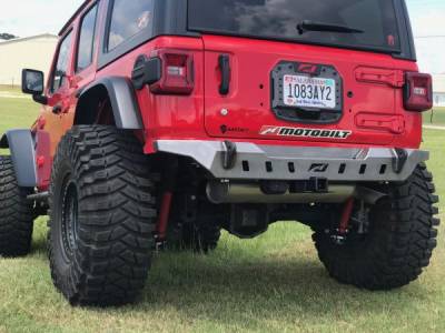 Motobilt - Motobilt JEEP JL CRUSHER REAR BUMPER WITH SPARE TIRE CUT OUT - MB1080