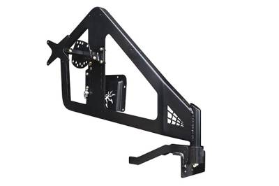 Poison Spyder - Poison Spyder Customs Jeep Wrangler JK Frame Mounted Tire Carrier (Black)