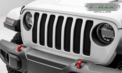 T-Rex Grilles - T REX Jeep Wrangler JL - Sport Series - Formed Mesh Grille - Installs behind factory grille - Black - 46493