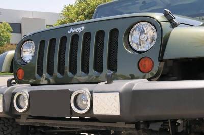 T-Rex Grilles - T REX Jeep Wrangler - Sport Series - Formed Mesh Grille - Installs behind factory grille - Black - 46481