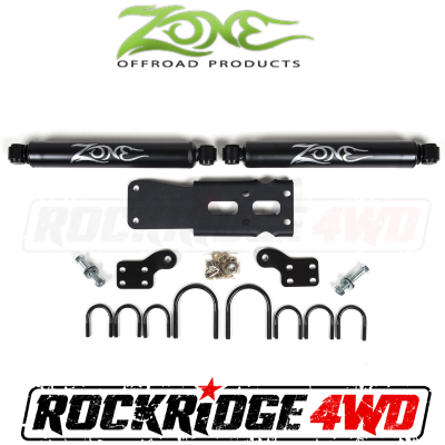 Zone Offroad - Zone Offroad 07-18 Jeep Wrangler JK Dual Steering Stabilizer - 7450