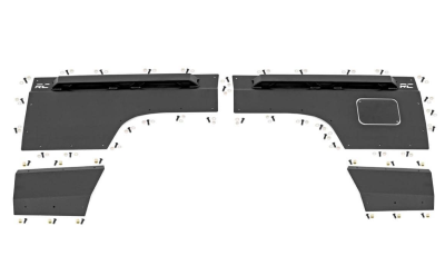 Rough Country - ROUGH COUNTRY Jeep Rear Upper and Lower Quarter Panel Armor (97-01 Cherokee XJ) - 10579