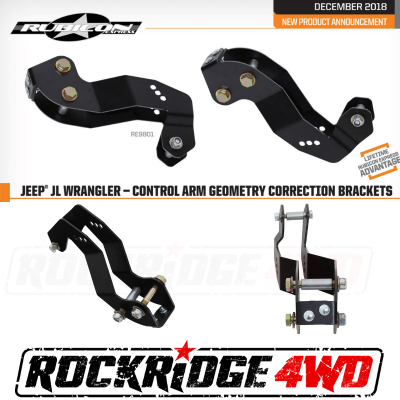 Rubicon Express - Rubicon Express Control Arm Geometry Correction Drop Brackets for Jeep Wrangler JL 18+ - RE9801