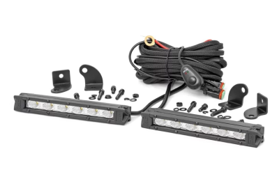 Rough Country - ROUGH COUNTRY 6-INCH SLIMLINE CREE LED LIGHT BARS (PAIR | BLACK SERIES) - 70406,70406BL