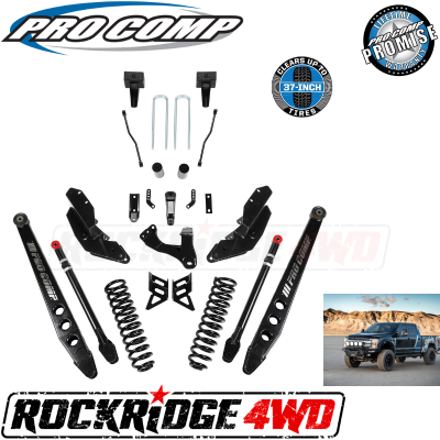 PRO COMP - Pro Comp Stage III 4-Link 4" Suspension Kit without Shocks for 17-19 Ford Superduty F250 / F350 - K4212