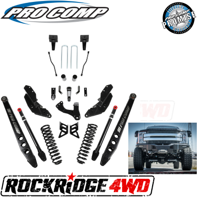 PRO COMP - Pro Comp Stage III 4-Link 8" Suspension Kit without Shocks for 17-19 Ford Superduty F250 / F350 - K4214