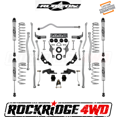 Rubicon Express - RUBICON EXPRESS 3.5"/4.5" Long Arm Suspension Kit with 2.5" Monotube Shocks for 18+ Jeep Wrangler JL 4 Door - JL4444NR