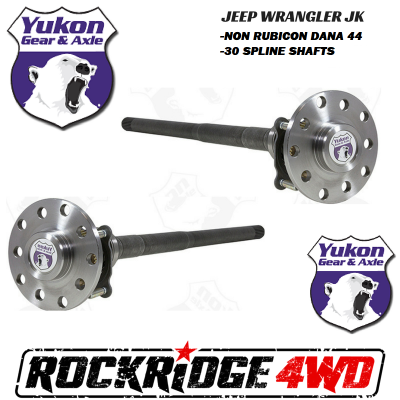 Yukon Gear & Axle - Jeep Wrangler JK | JKU 07-18 Dana 44 30 Spline Chromoly Rear Yukon Axle Kit - YA WD44JKNONR-KIT