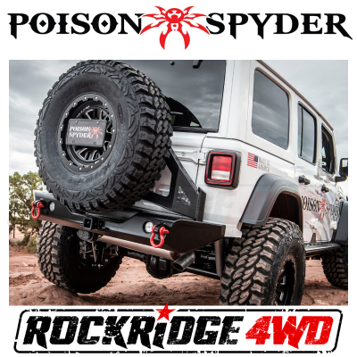 Poison Spyder - Poison Spyder Frame Mounted Tire Carrier with Camera Mount (Black) for 18+ Jeep Wrangler JL