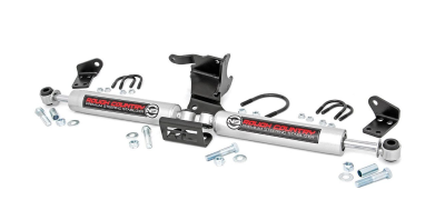 Rough Country - ROUGH COUNTRY JEEP N3 DUAL STEERING STABILIZER (18-20 WRANGLER JL | GLADIATOR JT)