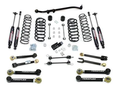 TeraFlex - TeraFlex TJ/LJ 3” Suspension System w/ 8 Flexarms & 9550 Shocks