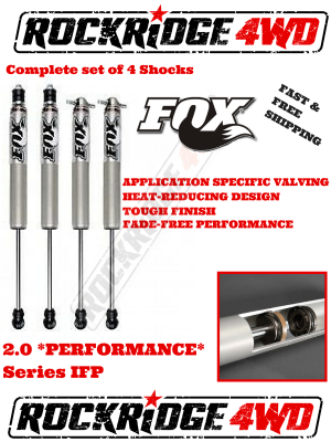 Fox Shocks - FOX IFP 2.0 PERFORMANCE Series Shocks for 2017-2021 Ford F250/F350 Superduty w/ 1"-2" Lift *SET OF 4*