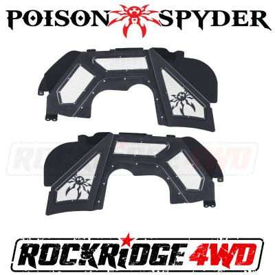 Poison Spyder - Poison Spyder Jeep Wrangler JL & Gladiator JT Vented Inner Fenders | Black Powdercoated Aluminum