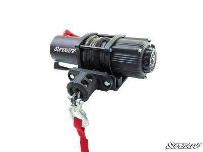 SuperATV - SuperATV 3500 Lb. Black Ops UTV/ATV Synthetic Rope Winch