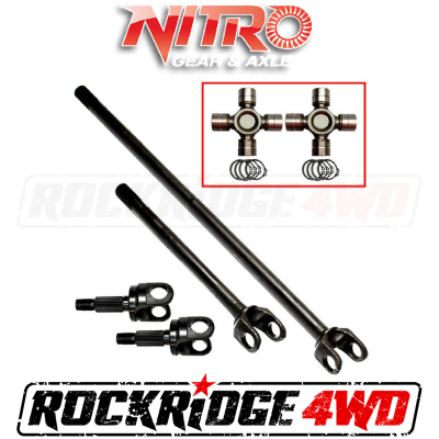Nitro Gear & Axle - Nitro 4340 Chromoly Front Axle Kit Dana 44, 07-18 Jeep Wrangler JK Rubicon, 30/32 Spl