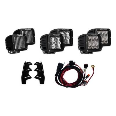 RIGID INDUSTRIES - Rigid Industries 2017-2020 Ford Raptor Complete Triple Fog Light Bucket Kit 41610