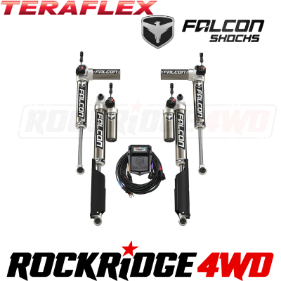 Falcon Shocks - TeraFlex JL 4dr: Falcon SP2 3.5 aDAPT e-Adjust Piggyback Shock Kit (0-1.5” Lift)