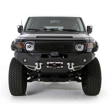 Smittybilt - Smittybilt M1 Toyota FJ Cruiser Winch Mount Front Bumper with D-ring Mounts and Light Kit