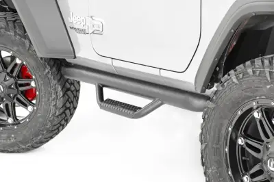 Rough Country - ROUGH COUNTRY NERF STEPS FULL LENGTH | 2 DOOR | JEEP WRANGLER JL 4WD (18-22)