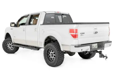 Rough Country - ROUGH COUNTRY OVAL NERF STEP CREW CAB | BLACK | FORD F-150 2WD/4WD (2009-2014)