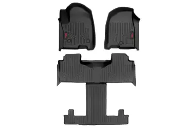 Rough Country - ROUGH COUNTRY FLOOR MATS FR & RR | FR/RR BUCKET | CHEVY/GMC TAHOE/YUKON (21-22)