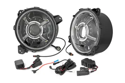 Rough Country - ROUGH COUNTRY 9 INCH HEADLIGHT PAIR | JEEP GLADIATOR JT (20-22)/WRANGLER JL (18-22)