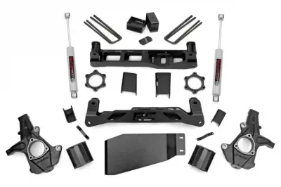 Rough Country - ROUGH COUNTRY 5 INCH LIFT KIT CHEVY SILVERADO & GMC SIERRA 1500 4WD (2007-2013)