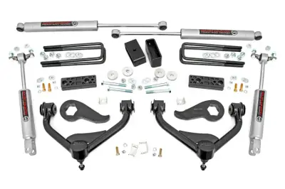 Rough Country - ROUGH COUNTRY 3 INCH LIFT KIT CHEVY/GMC 3500HD DRW (20-22)
