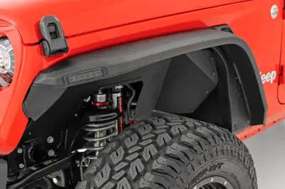 Rough Country - ROUGH COUNTRY HIGH CLEARANCE LED FLAT FENDER FLARE KIT UV TREATED | JEEP JL (2018-2022)