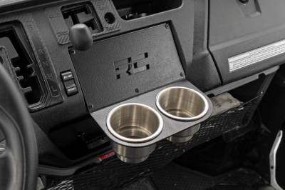 Rough Country - ROUGH COUNTRY CENTER CUP HOLDER HONDA PIONEER 1000 (2016-2022)