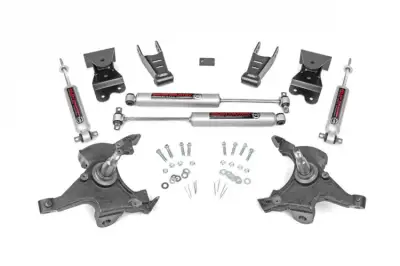 Rough Country - ROUGH COUNTRY LOWERING KIT 2 INCH FR | 4 INCH RR | CHEVY C1500/K1500 TRUCK (88-99)