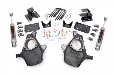 Rough Country - ROUGH COUNTRY LOWERING KIT KNUCKLE | 2"FR | 4"RR | CHEVY/GMC 1500 (07-14)