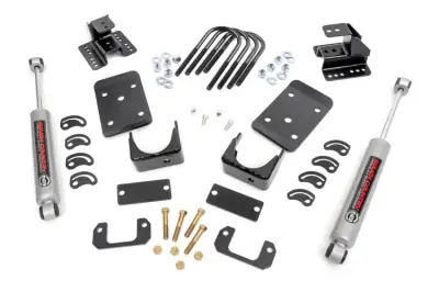 Rough Country - ROUGH COUNTRY LOWERING KIT STR DROP | 2"FR | 4"RR | CHEVY/GMC 1500 (07-15)